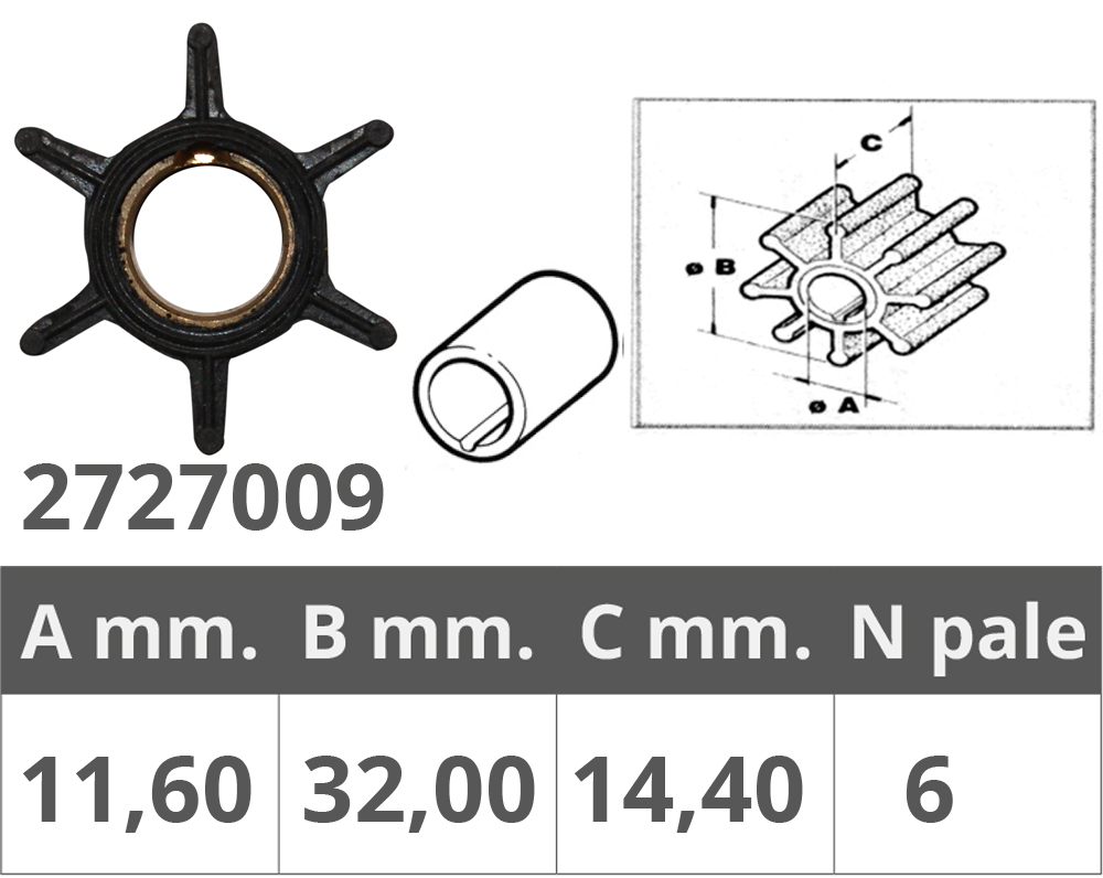 Finnord Girante Mercury 2t 6-9,8 Hp