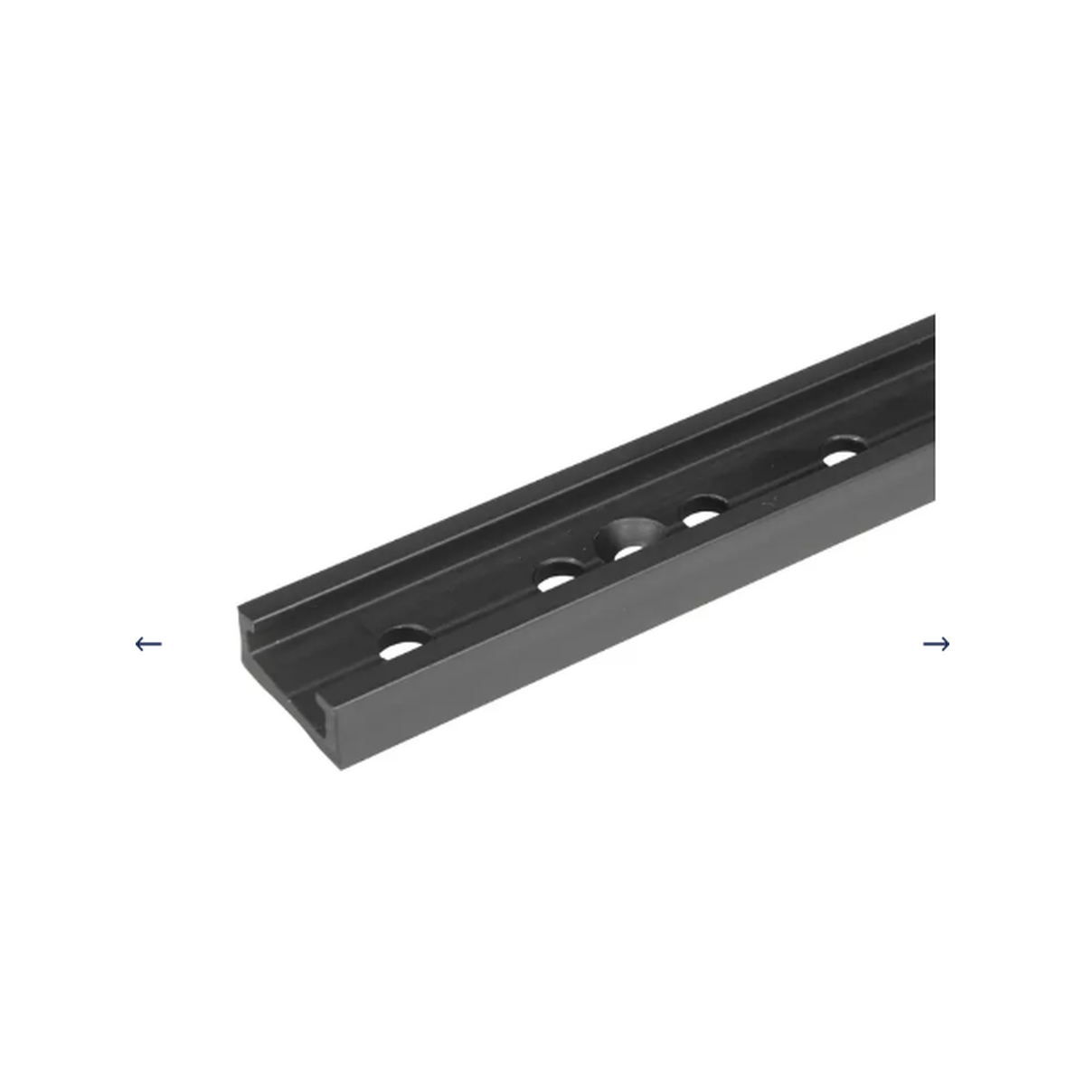 Ronstan S19 rotaia a C, 296mm, Black, M4(5/32')CSK,75mm pitch