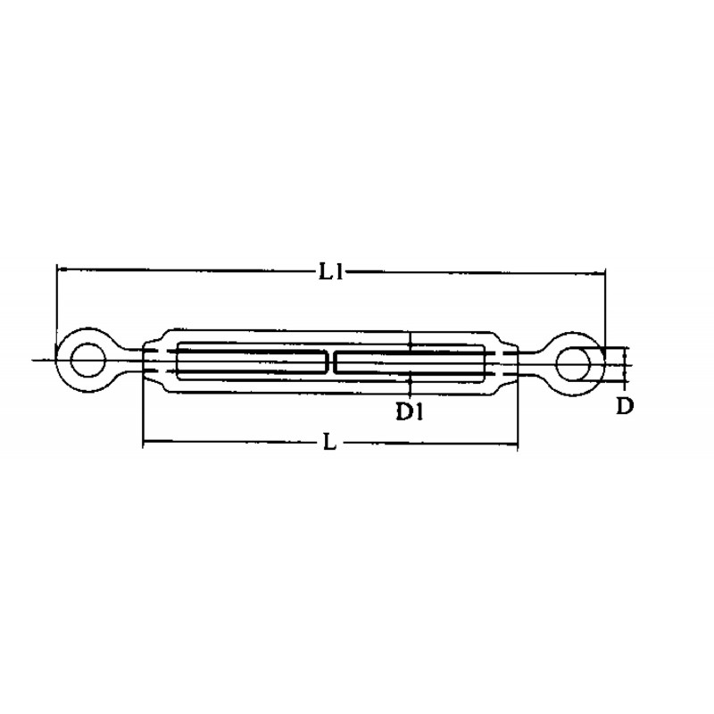 Tenditore inox m4 occhio-occhio
