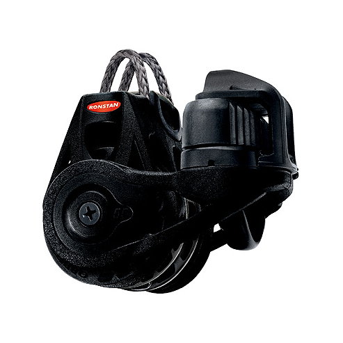Ronstan bozzello Orbit serie 55 RT - bozzello per scotta randa triplo con anello e strozzatore, automatico e manuale