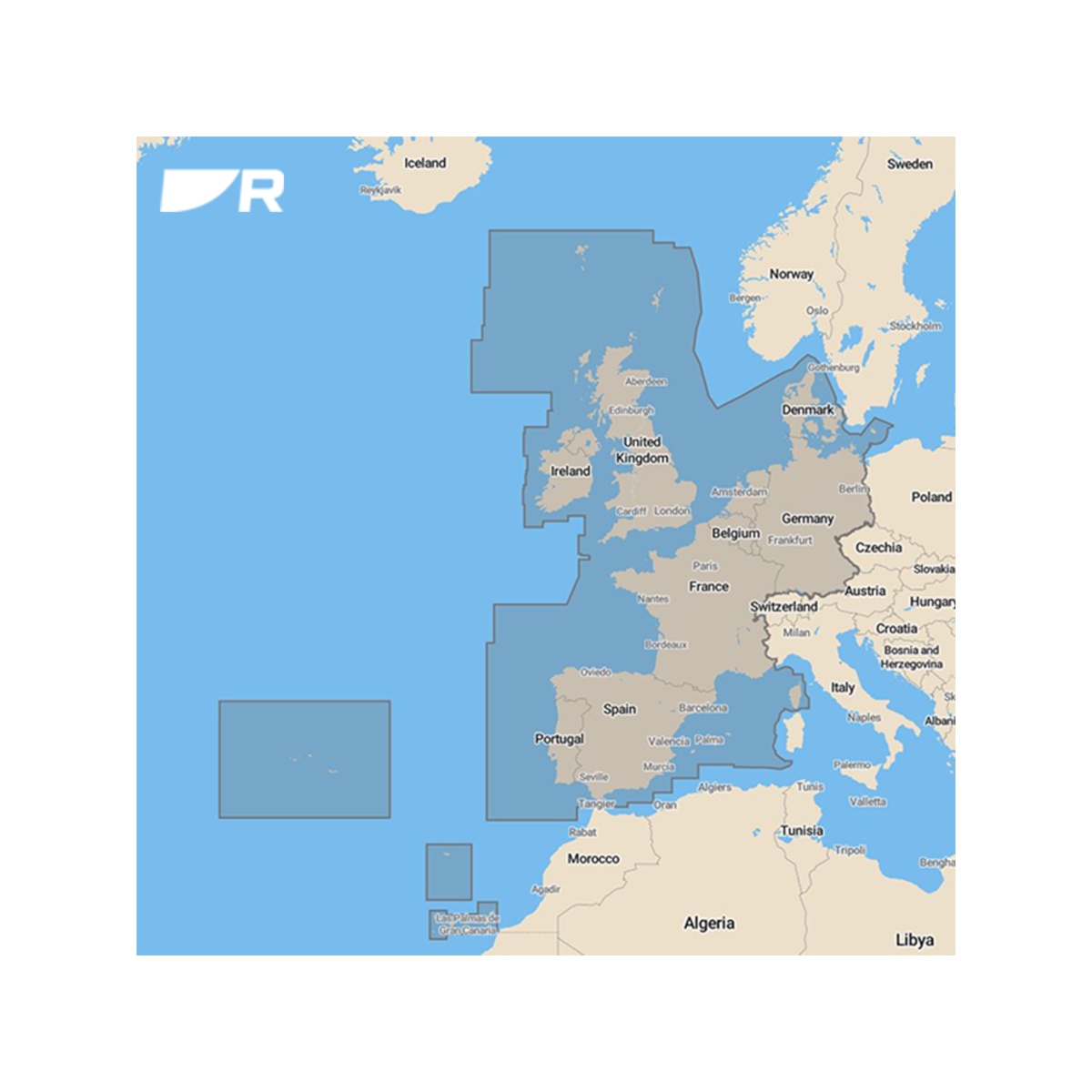 Raymarine Lighthouse Cartografia Europa occidentale