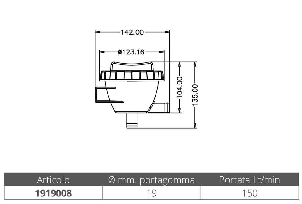A.A.A. World-Wide Filtro Acqua In Plastica Lt.150/H