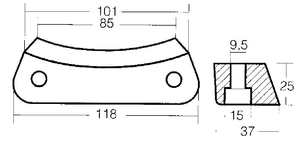 Tecnoseal Barra Duo Prop In Zinco