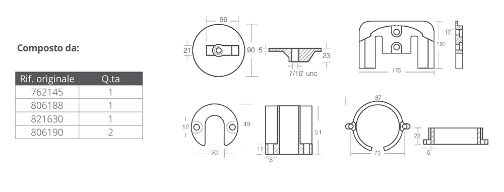 Tecnoseal Kit Alluminio Mercruiser Bravo I