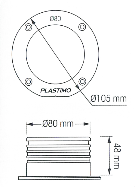 Plastimo Raccordo Dritto Ez Air Mm 80
