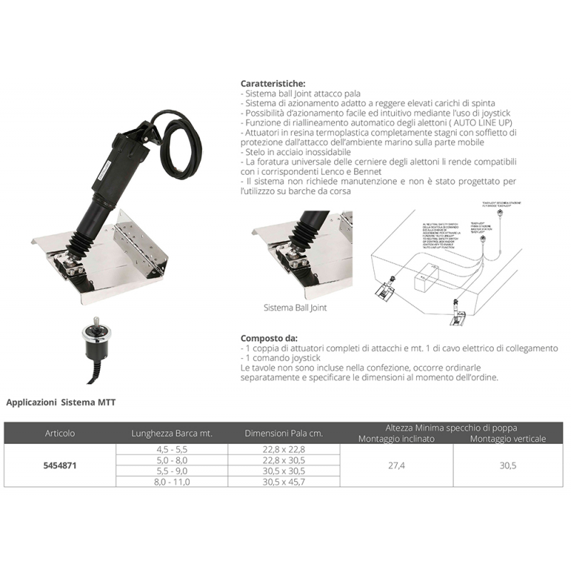 Uflex Attuatori elettrici mtt mm.301 12v.