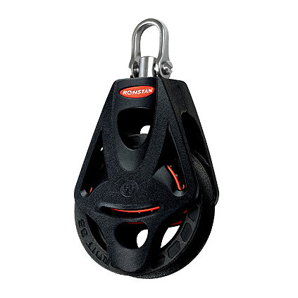 Ronstan bozzello Orbit serie 55 BB - singolo con grillo girevole e arricavo