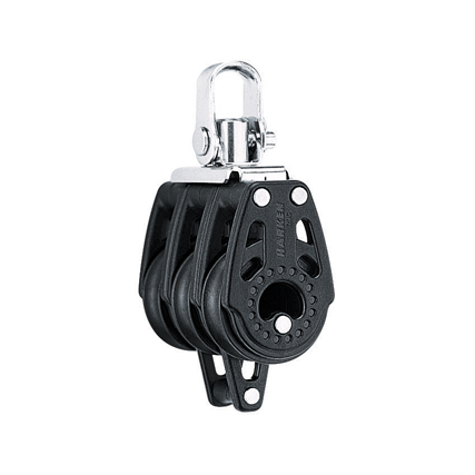 Harken bozzello Carbo 29 mm - triplo con grillo girevole e arricavo