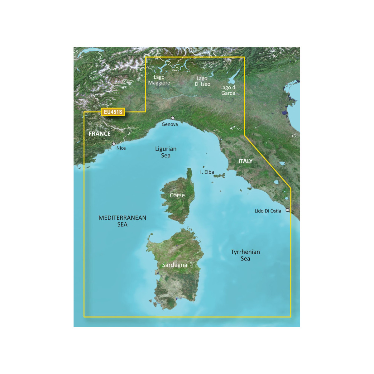 Garmin Bluechart G3 Vision (Micro Sd/Sd), Sea Ligure, Corsica, Sardinia