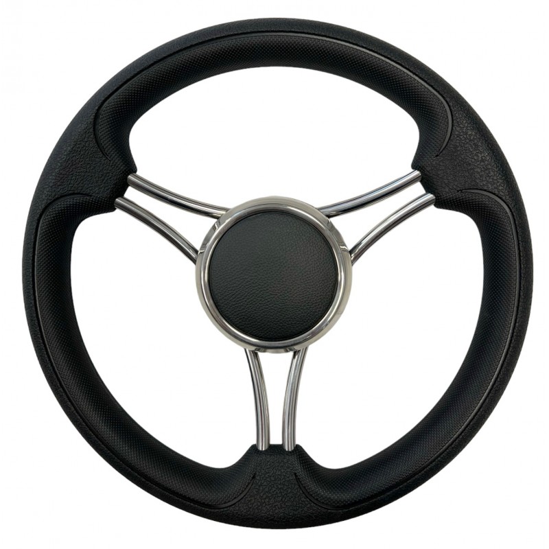 Savoretti Ruota timone nero pelle ø mm.350