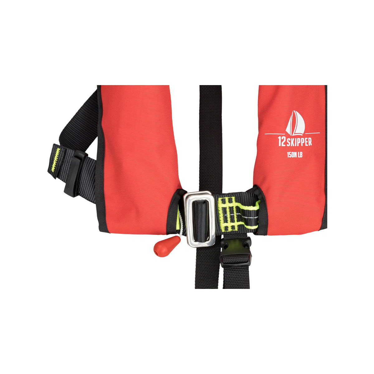 12skipper gilet automatico per bambini 150N ISO con imbragatura, rosso