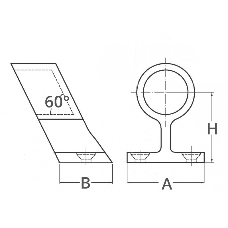 Centrale acciaio inox 316 ø mm.22