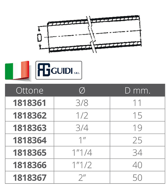 Guidi Rubinetteria Tubo Filettato Da 3/8'