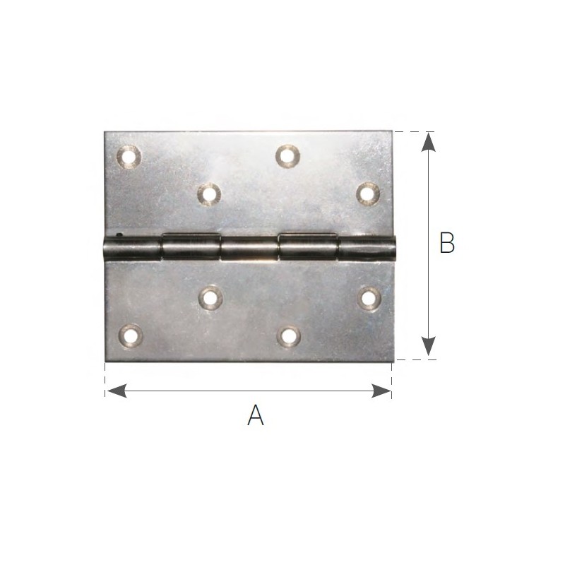 Olcese Ricci Cerniera inox a libretto mm 100x80
