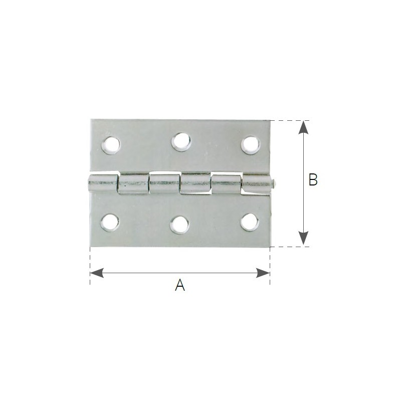 Olcese Ricci Cerniera inox a libretto mm. 40x40