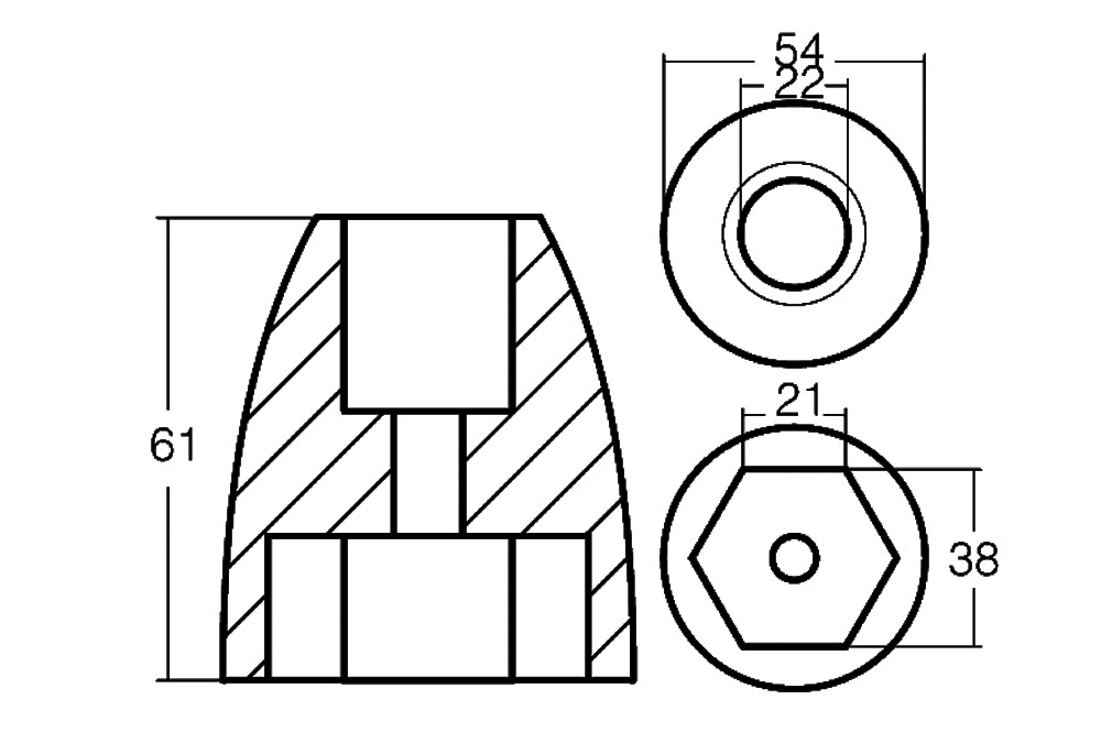 Tecnoseal Anodo Mercury Bravo Iii In Zinco