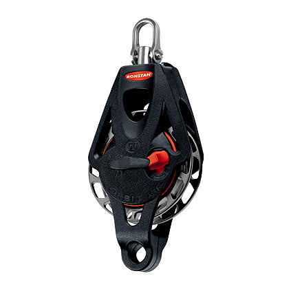 Ronstan bozzello Orbit serie 55 RT - singolo con grillo girevole e arricavo, automatico e manuale