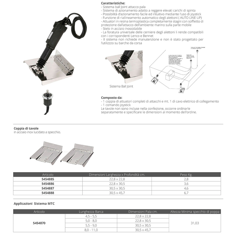Uflex Attuatori elettrici mtc mm.273 12v.