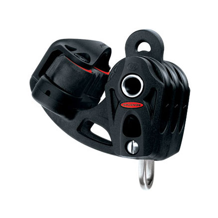 Ronstan bozzello Orbit serie 30 BB - bozzello per scotta randa triplo con grillo, arricavo e strozzatore