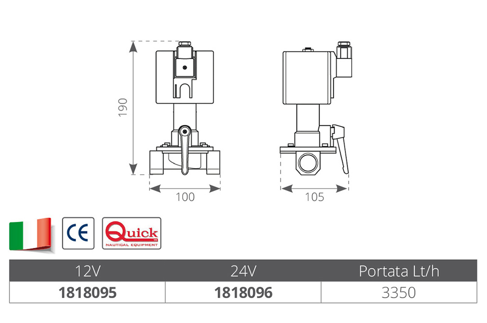 Quick Elettrovalvola 12v