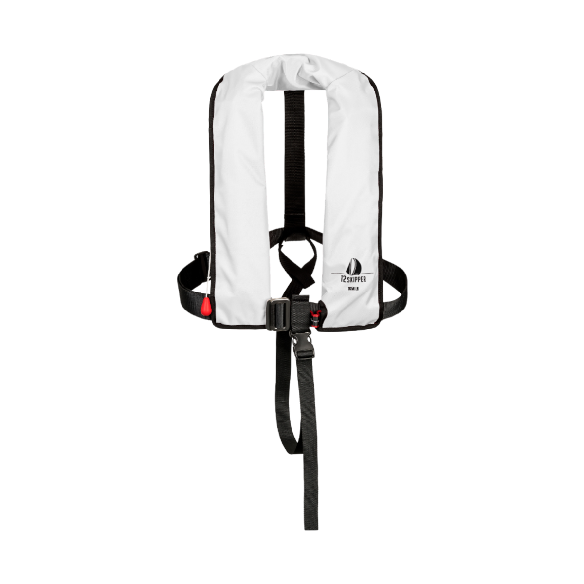 Set di 2 12skipper giubbotto di salvataggio automatico 165N ISO con imbragatura, bianco