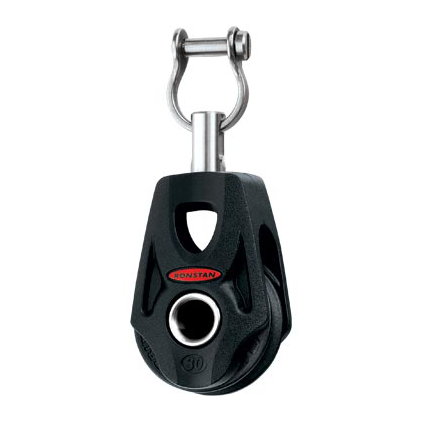 Ronstan bozzello Orbit serie 30 BB - singolo con grillo girevole scanalato