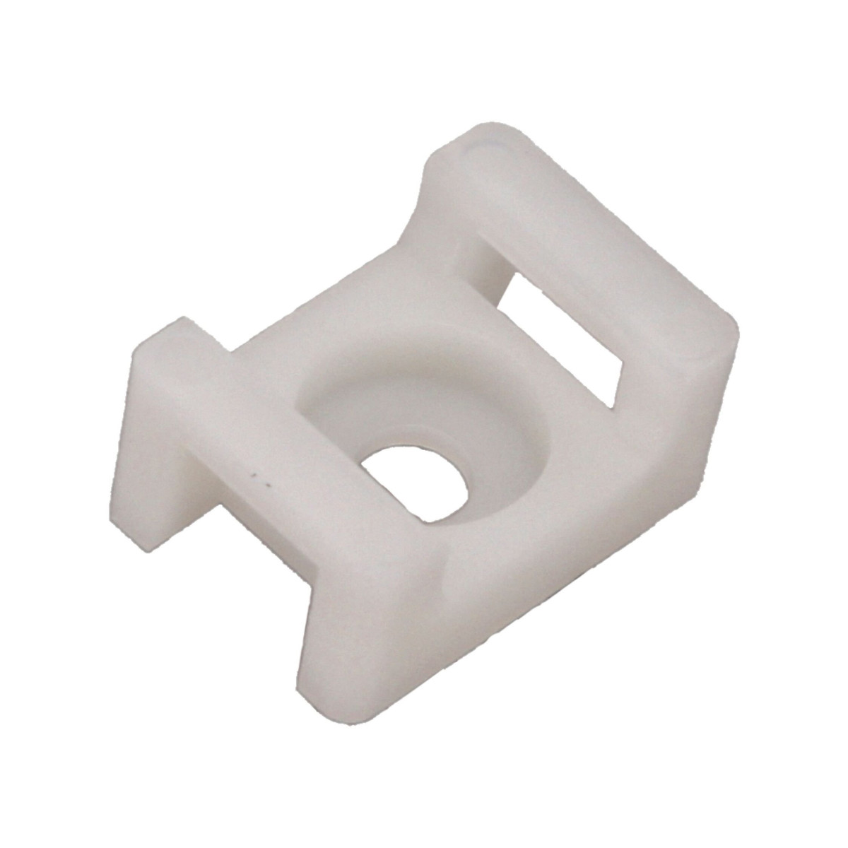 Guida per fascette Crosseven da avvitare 30x30mm, fino a 9mm, 100 pezzi, bianco