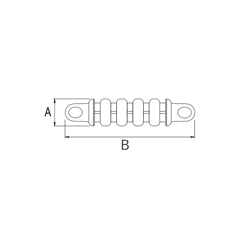 Douglas Marine Molla ormeggio inox ø mm.7x400