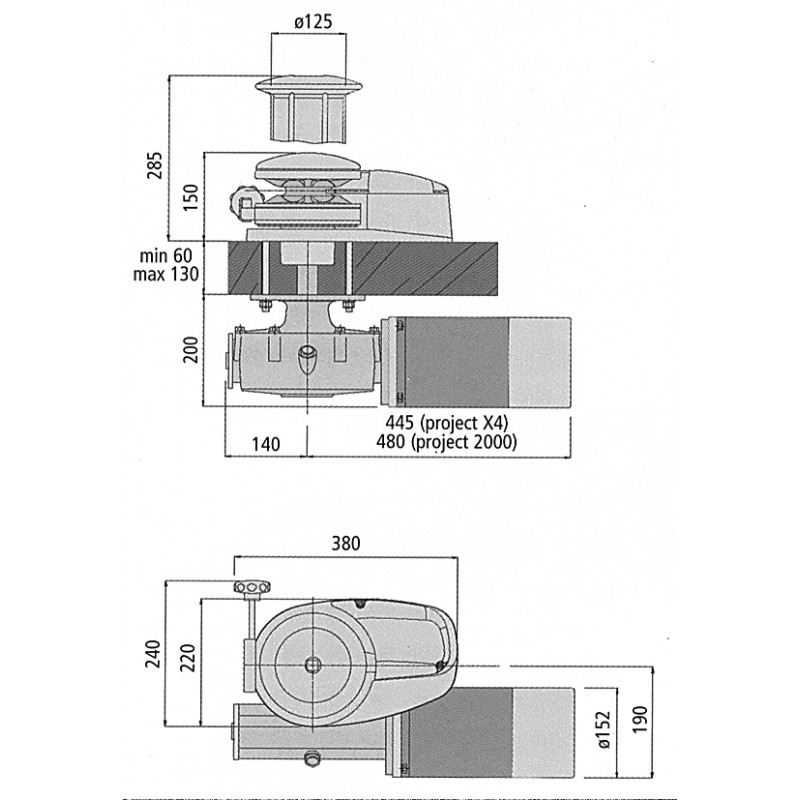 Lofrans X4 2300w 24v. C/campana mm. 12