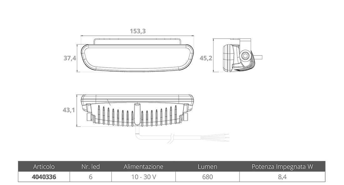 A.A.A. World-Wide Proiettore A 6 Led