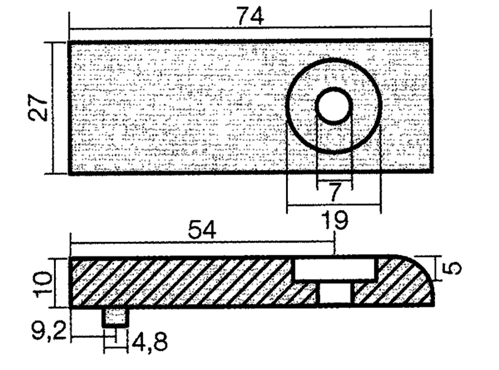 Tecnoseal Piastra Verado 215-275 In Zinco