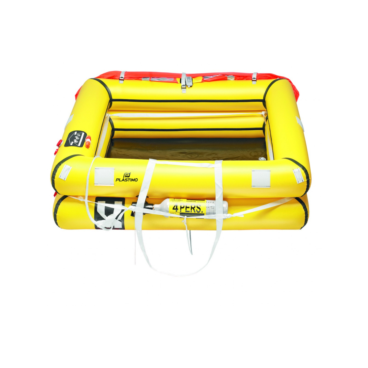 Plastimo Coastel Iso. Zattera di salvataggio, 4 persone, Tas.