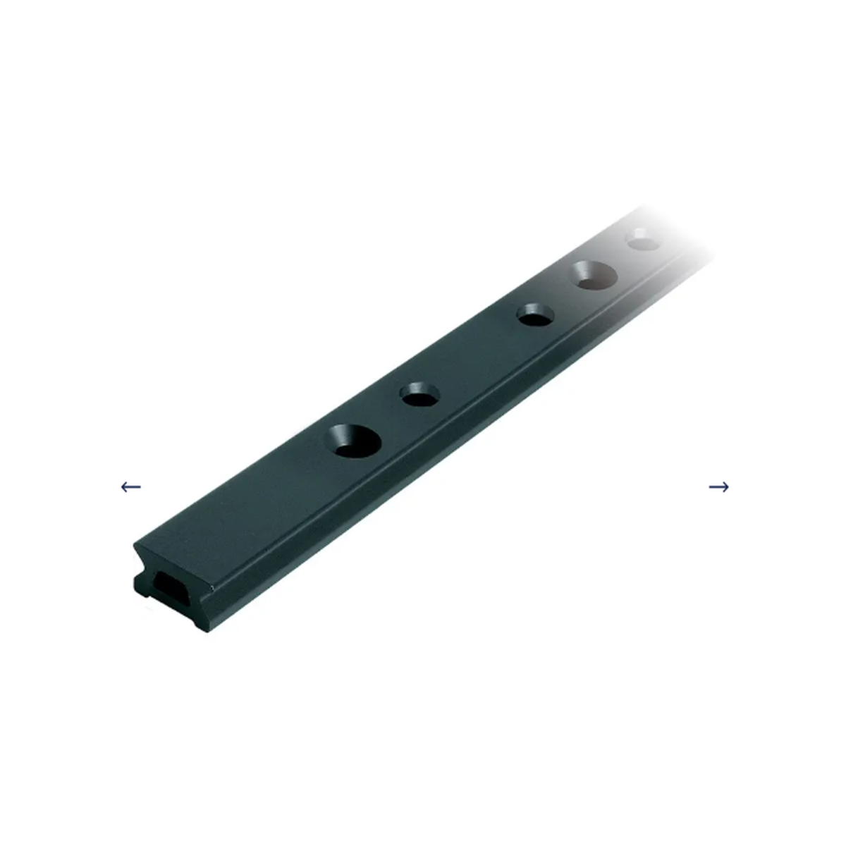 Ronstan S22 rotaia, nera, 996mm fori di fissaggio M6 CSK x100mm