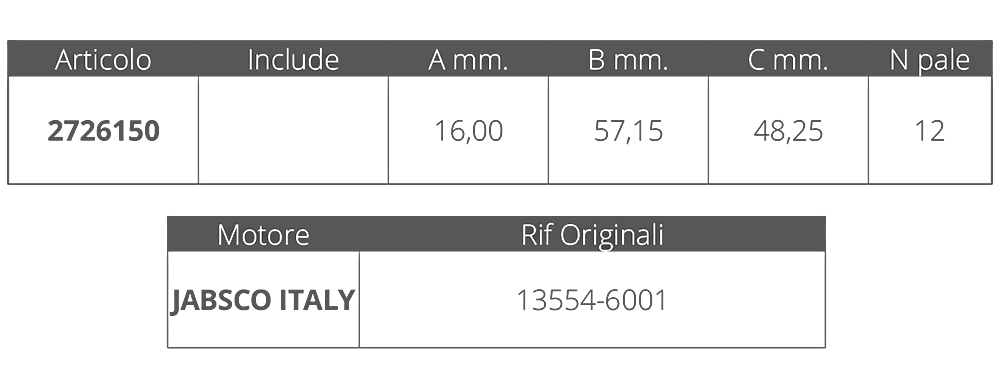 Finnord Girante Jabsco 13554-6001