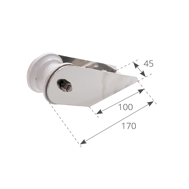 Musone di prua inox mm. 170