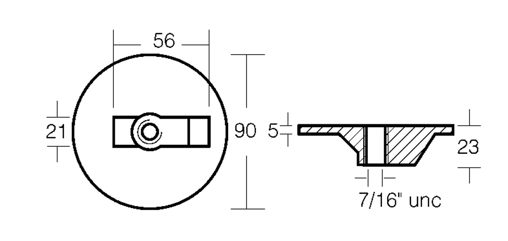 Tecnoseal Anodo In Zinco Mercury Bravo Iii