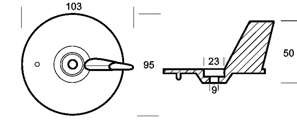 Tecnoseal Pinna  In Alluminio 25-50 Hp