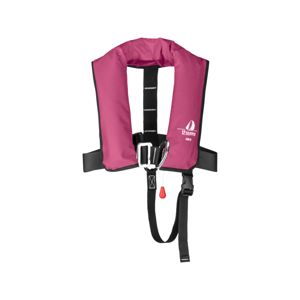 12skipper gilet automatico per bambini 150N ISO con imbragatura, rosa
