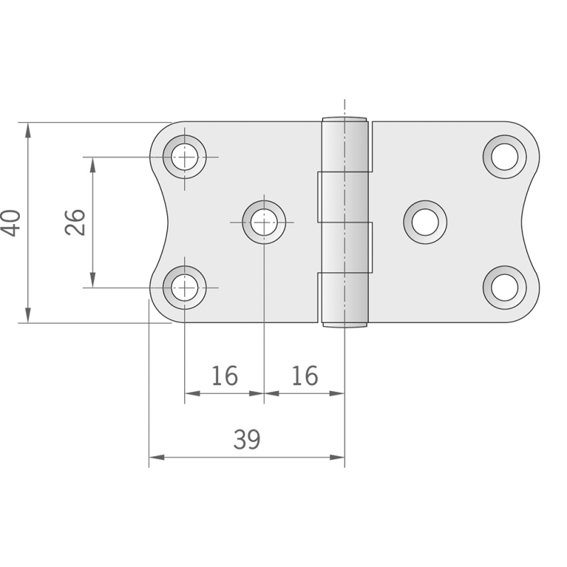 Roca Ab. Cerniera inox mm.78x40