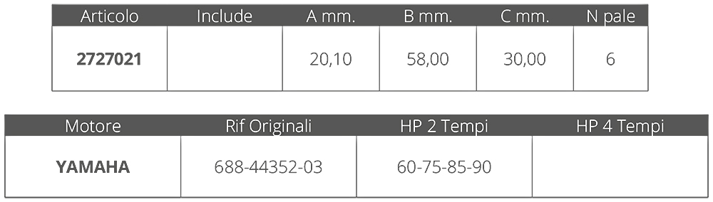 Finnord Girante Yamaha 2t 75-85-90 Hp