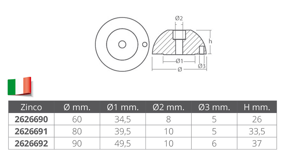 Tecnoseal Ogiva J-Prop Ø Mm.60
