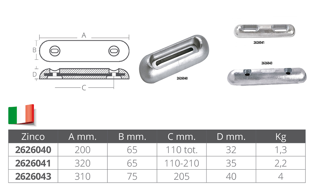Tecnoseal Anodo Sunseeker Mm.200x65x32h