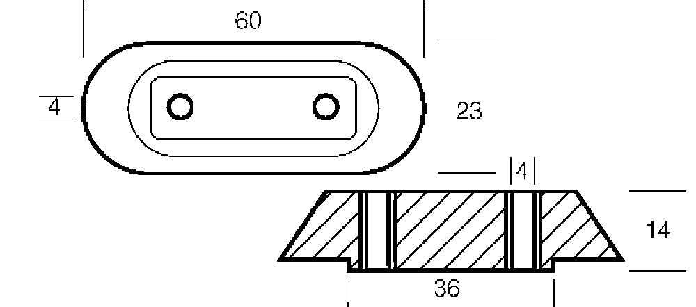 Tecnoseal Piastra  In Alluminio 2-15 Hp